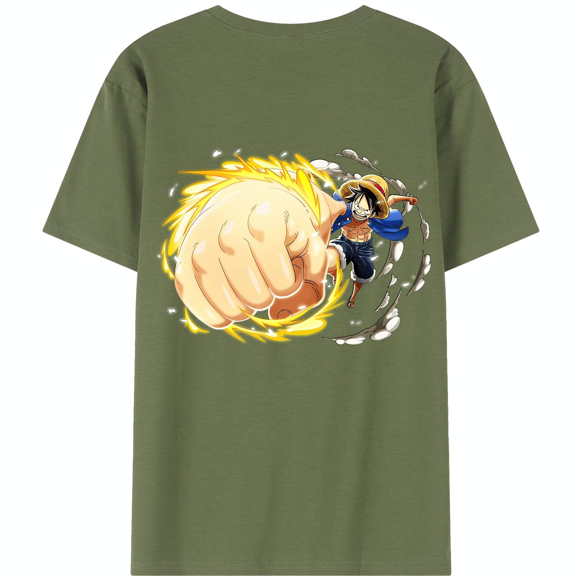 ワンピース モンキー・D・ルフィ ONE PIECE Monkey D. Luffy 綿100％半袖Tシャツ（背面プリント）
